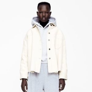 zara corduroy overshirt/ shirt jacket